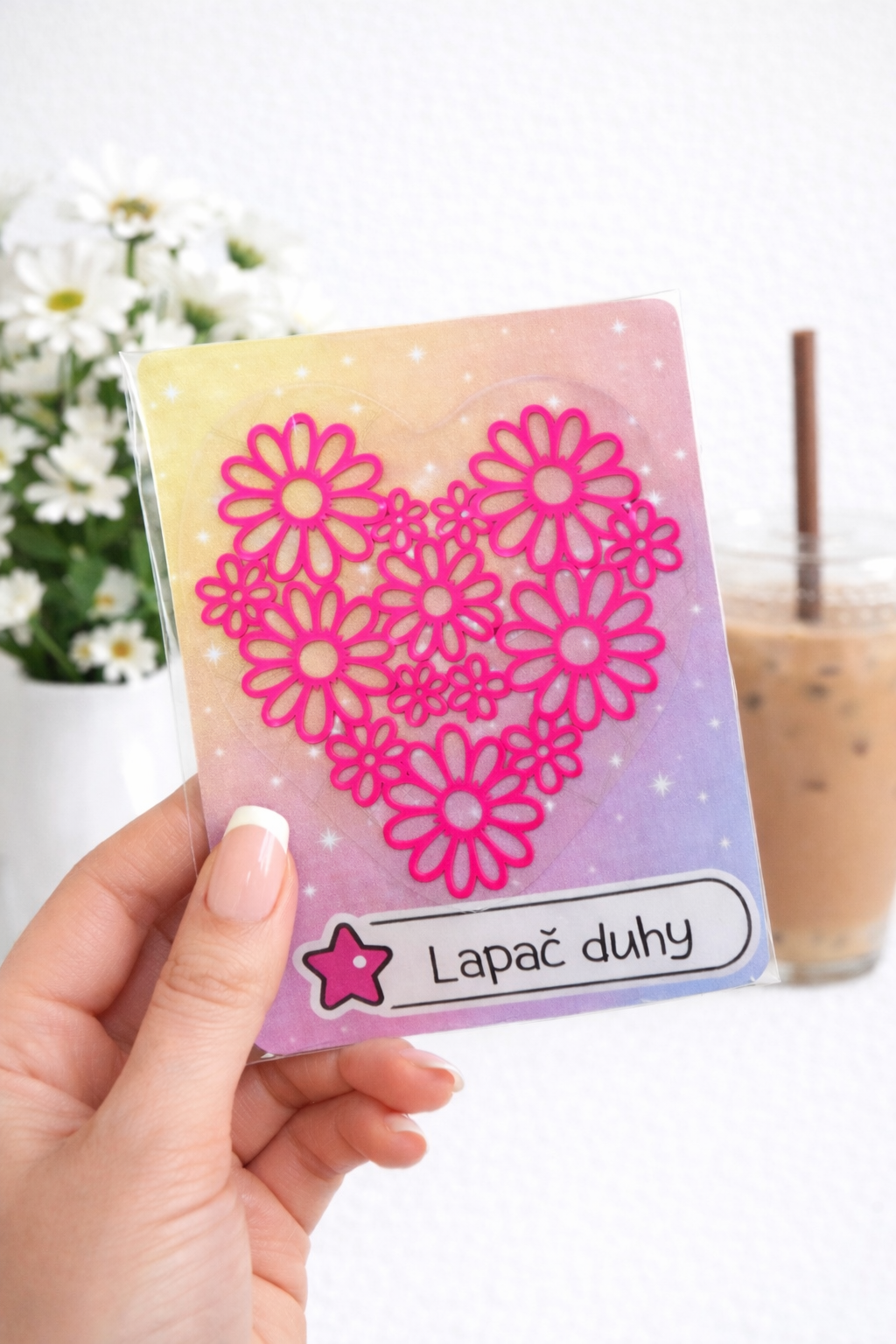 Lapač duhy - srdce květované