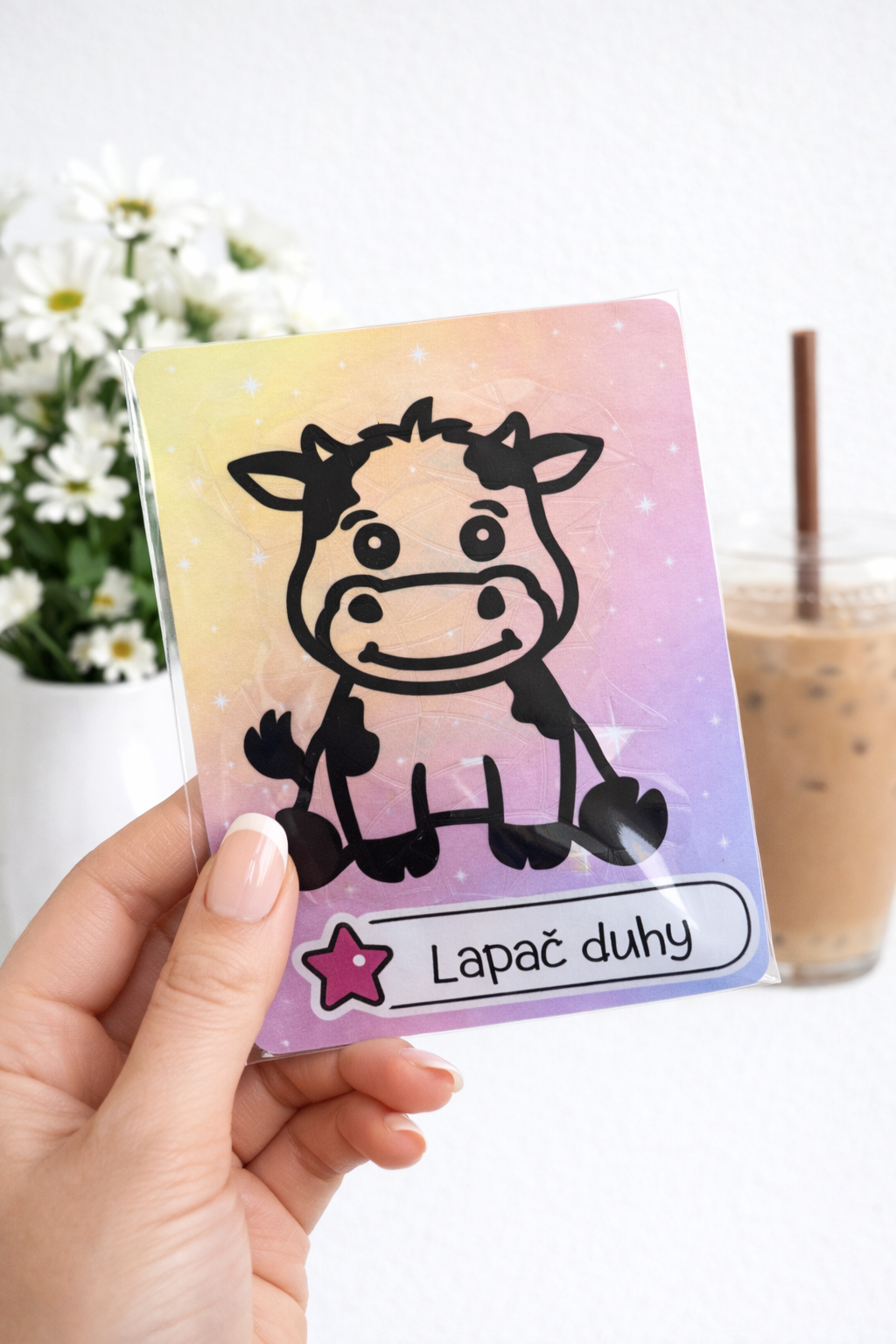 Lapač duhy - kravička černá