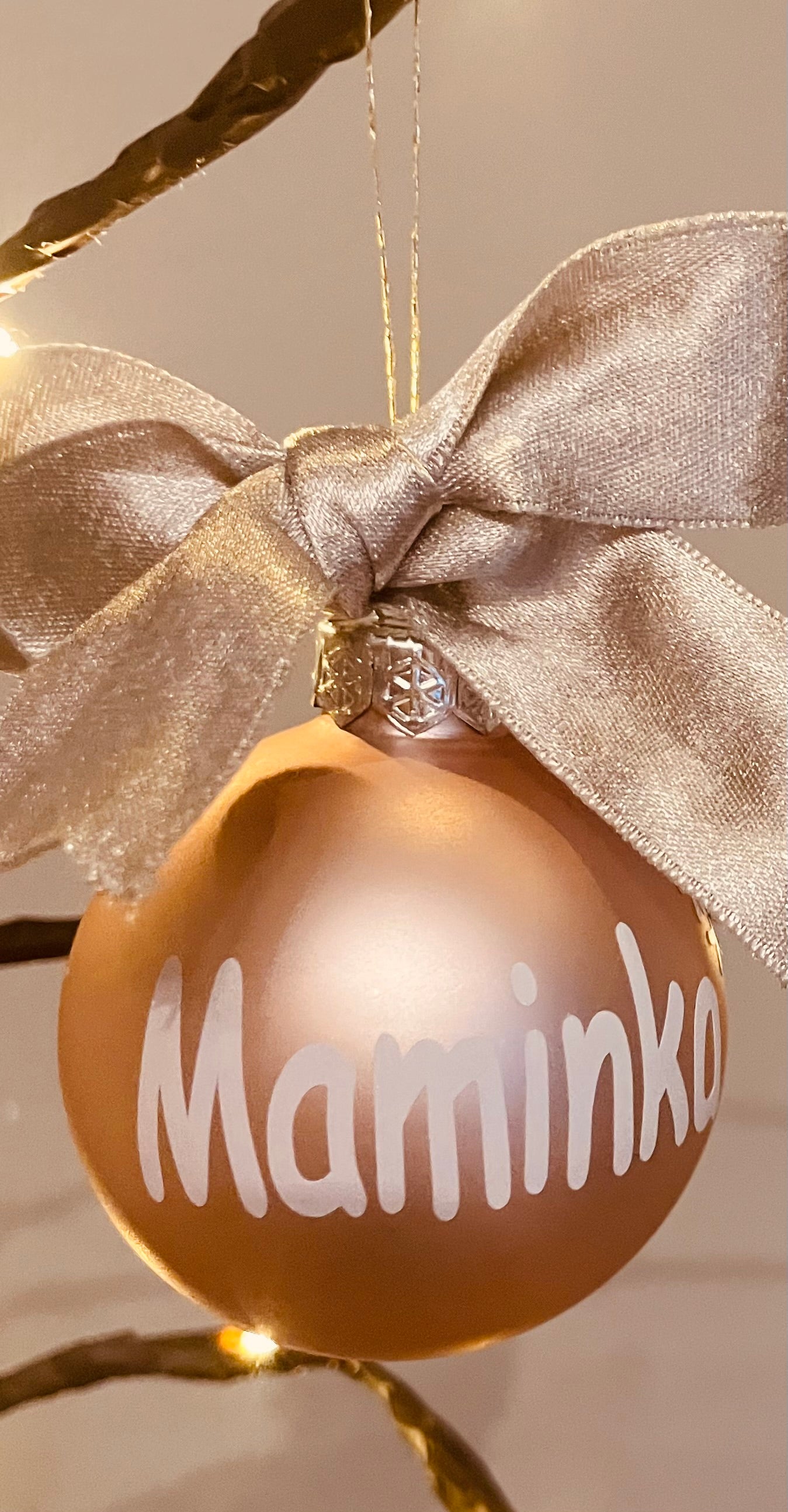 Vánoční ozdoba růžova matná