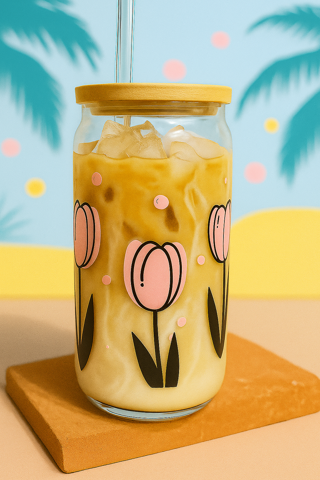 Sklenička - tulipán