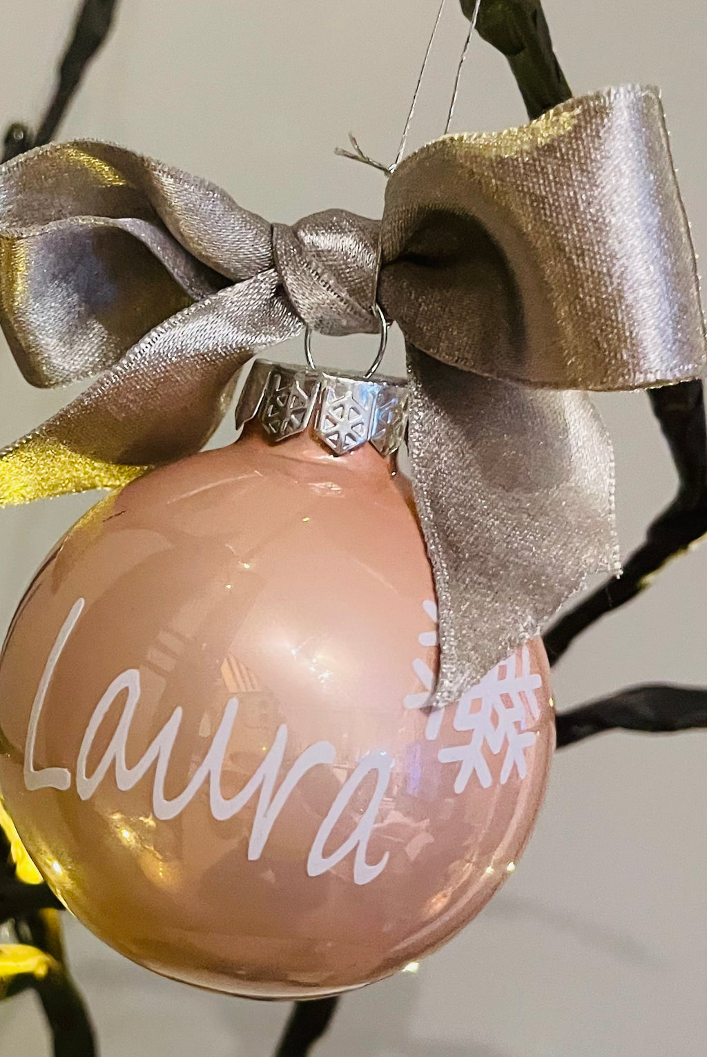 Vánoční ozdoba růžova lesklá