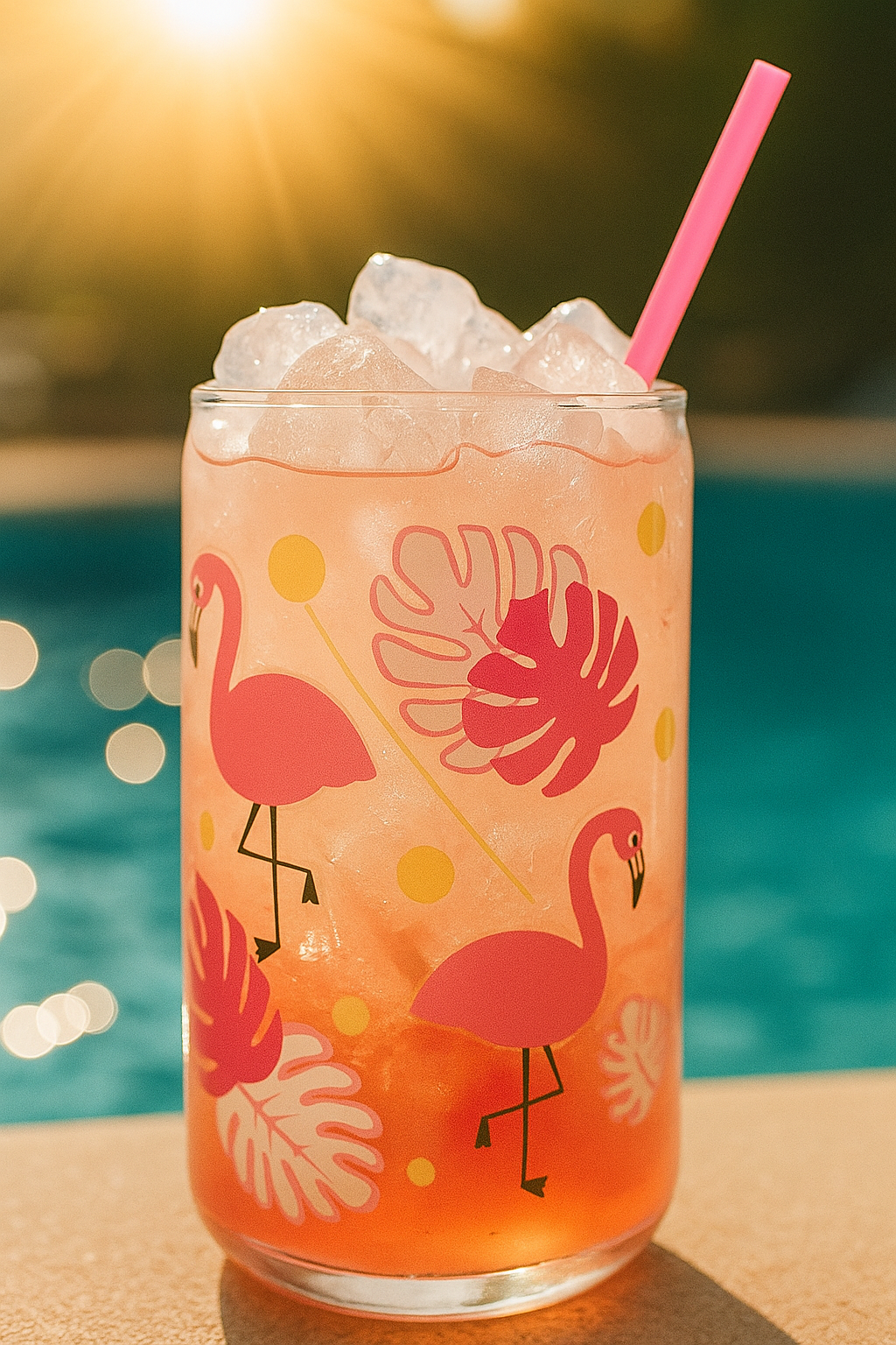 Sklenička - plameňák