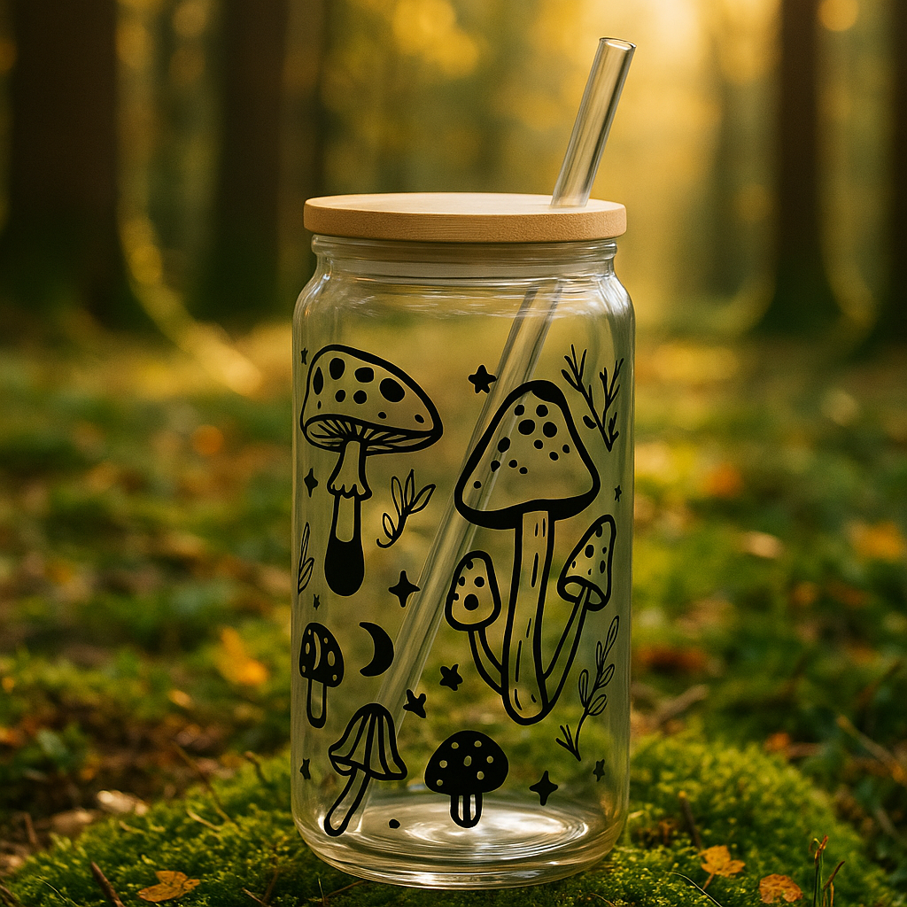 Sklenička - houbičky černé