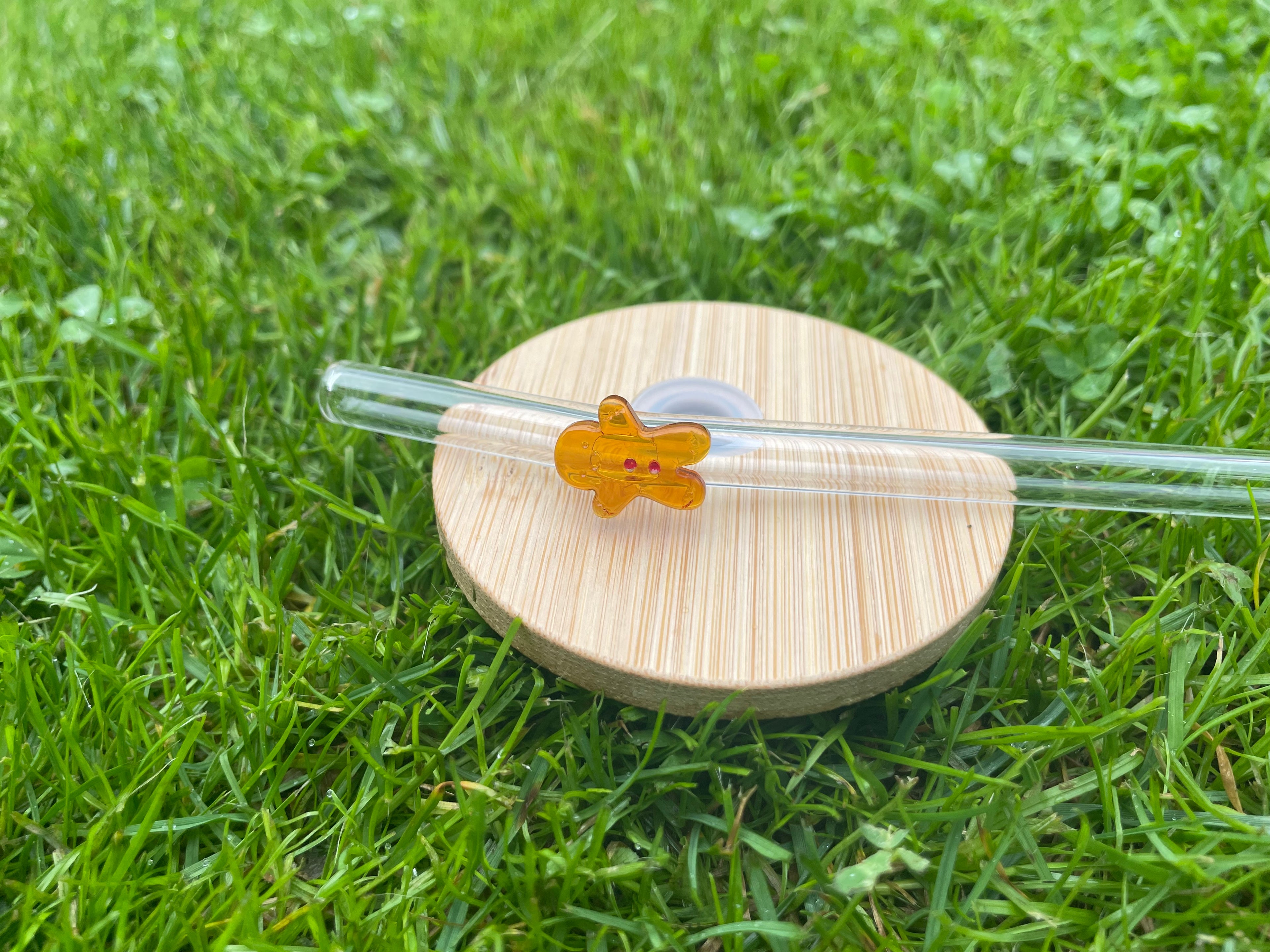 Skleněné brčko - perníček