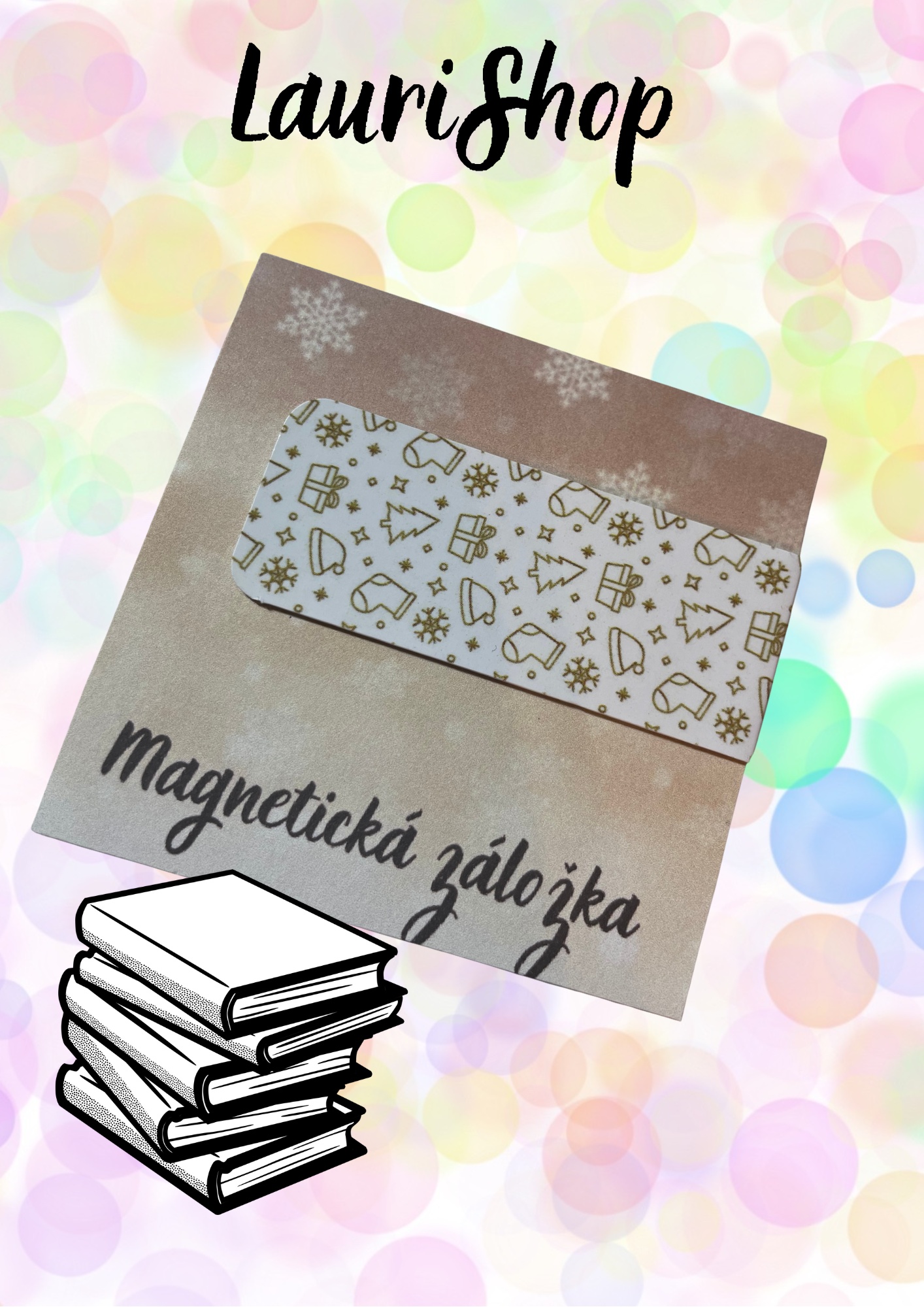 Magnetická záložka - Vánoce zlaté