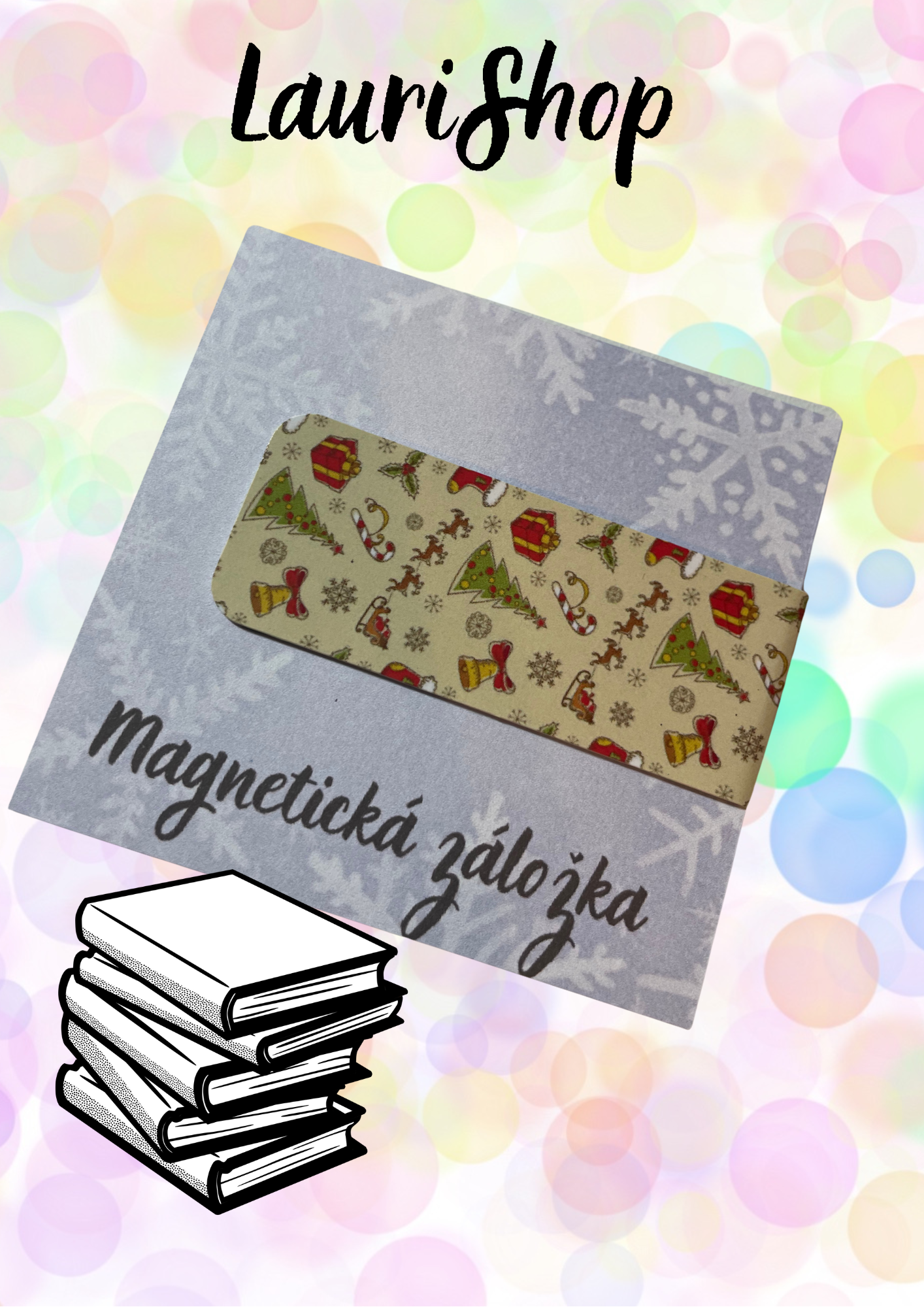 Magnetická záložka - Vánoce berevné