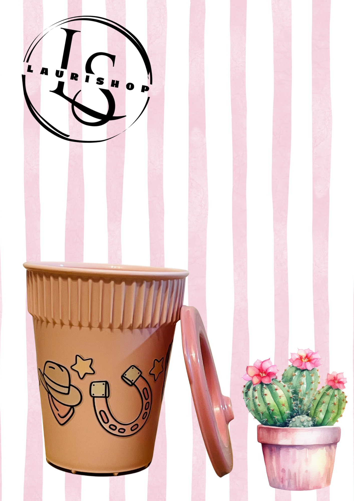 Opakovaně použitelný kelímek - podkova růžový