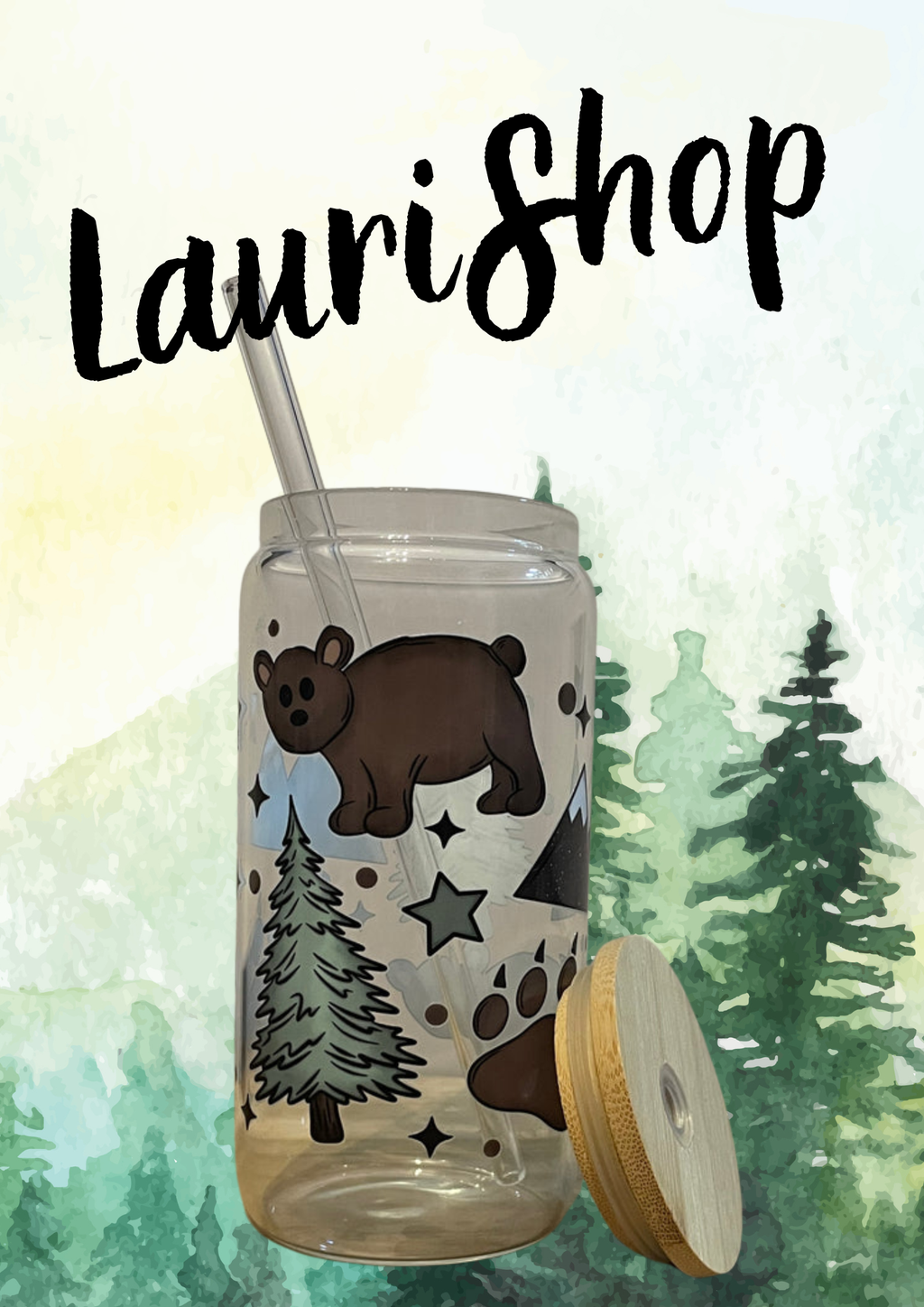 Sklenička - medvěd