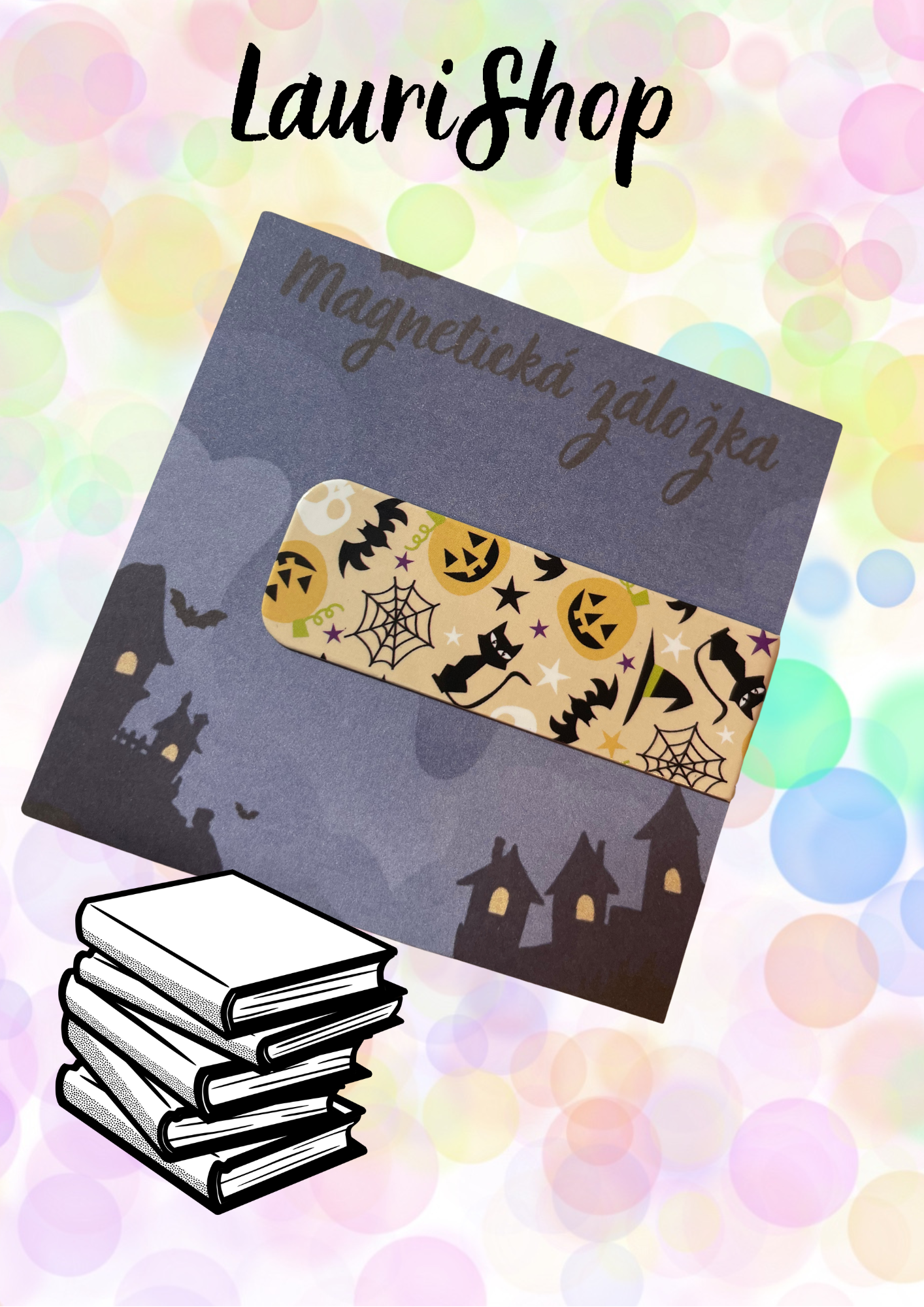 Magnetická záložka - Halloween žlutá