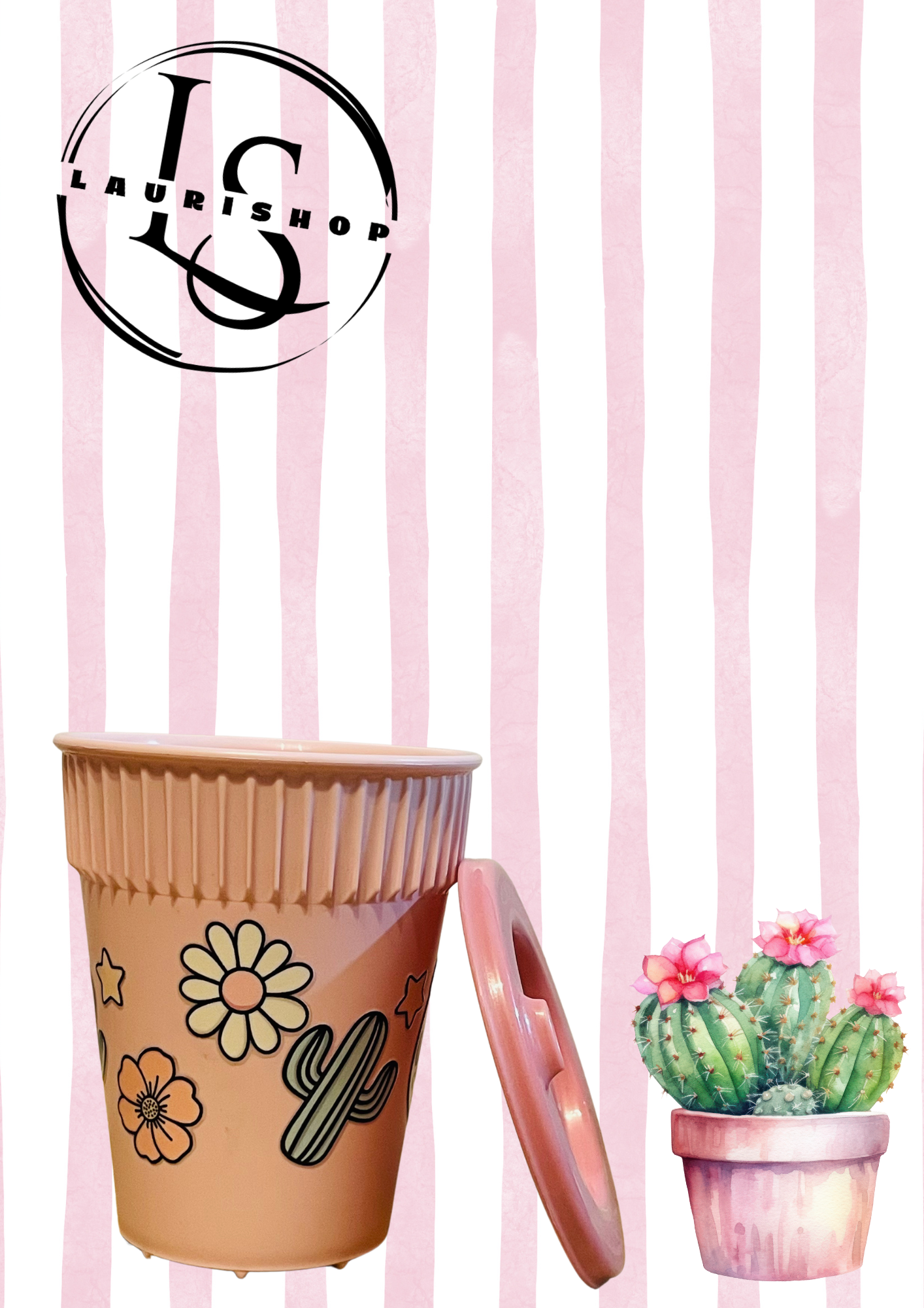 Opakovaně použitelný kelímek - kaktus růžový