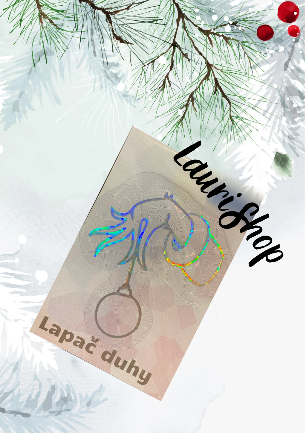 Lapač duhy - grinch ruka s ozdobou