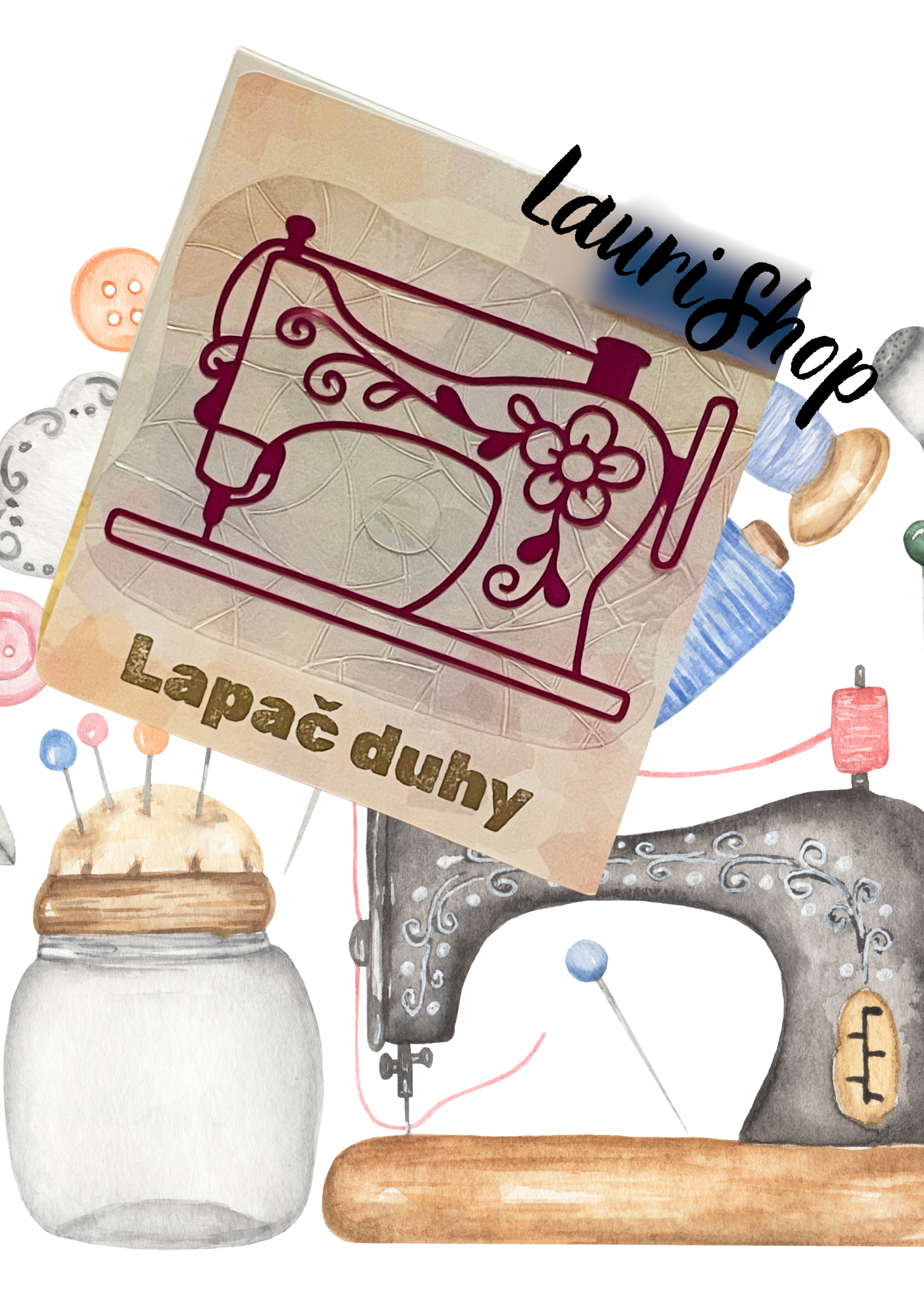 Lapač duhy - šicí stroj