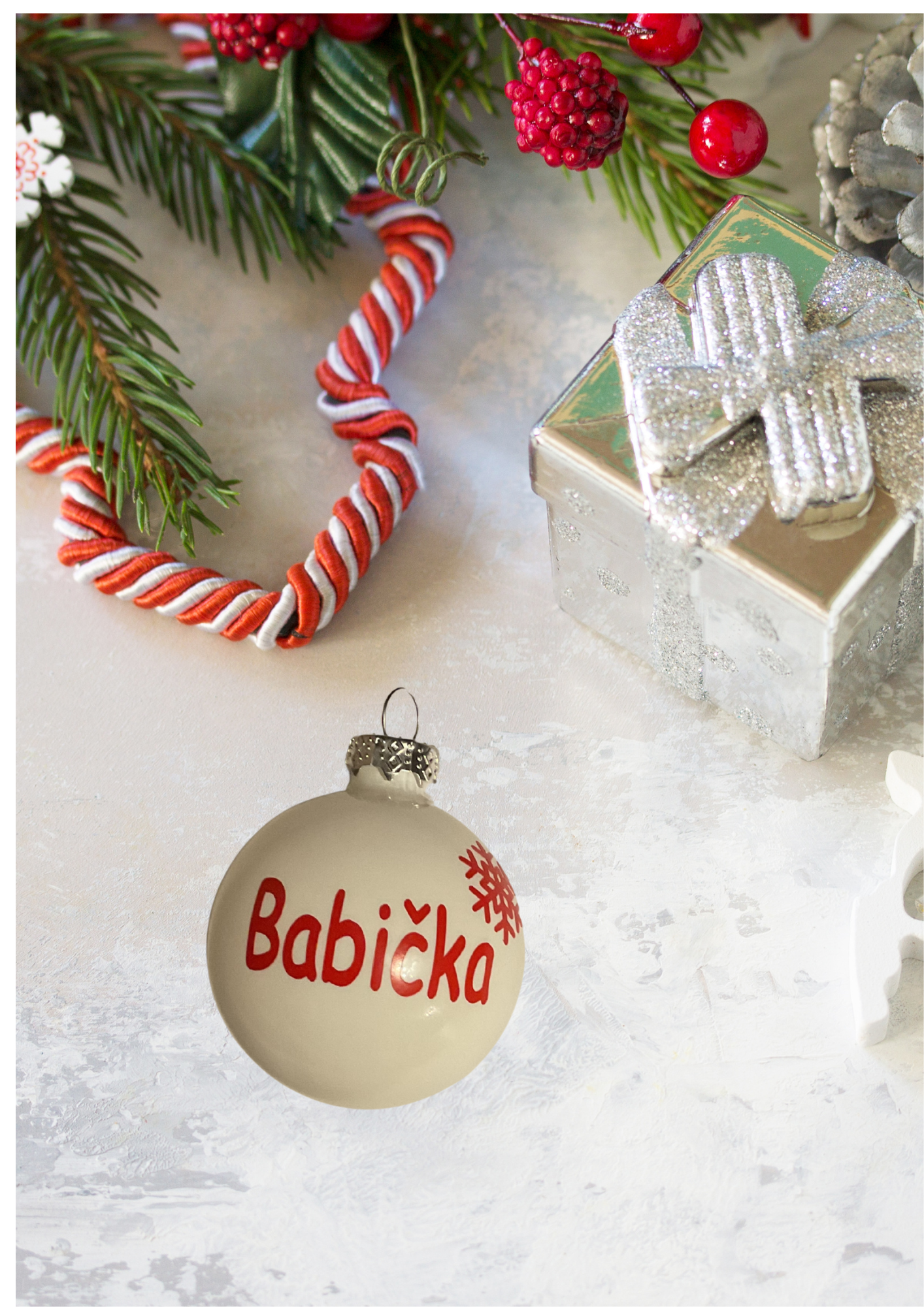 Vánoční ozdoba bílá